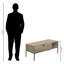 Table basse rectangulaire à 1 charnière et à 1 tablette Christopher H 17,72 po x l 41,88 po x P 19,79 po Christopher