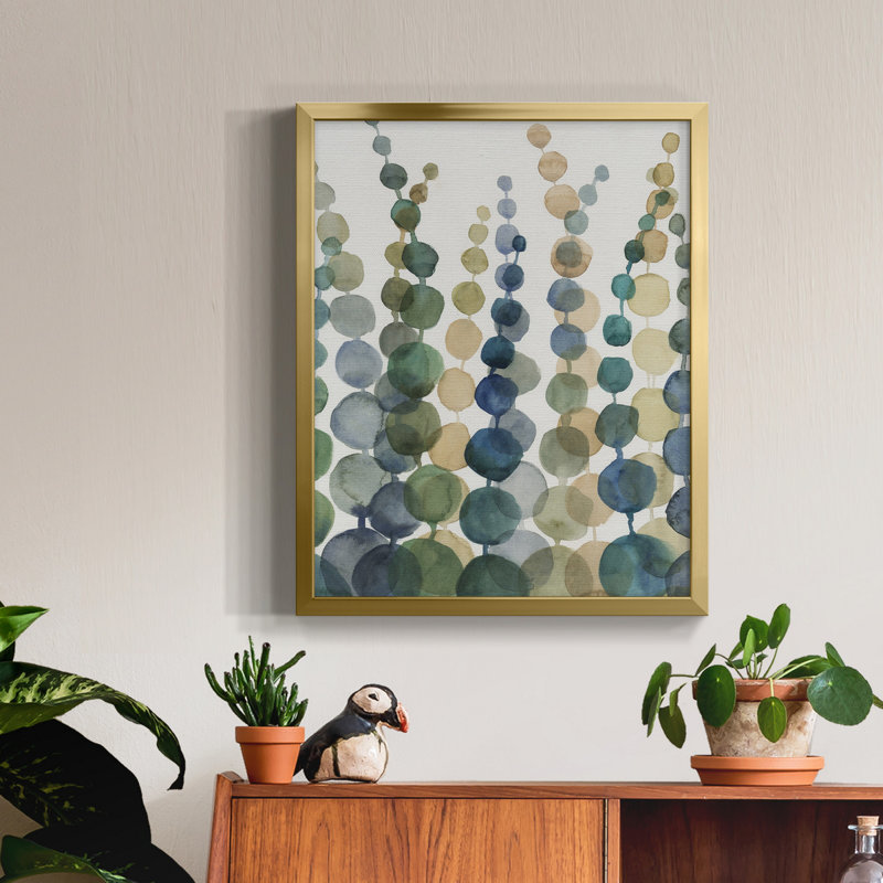 Pompom Botanical I - toile avec cadre de qualité supérieure - prête à être accrochée