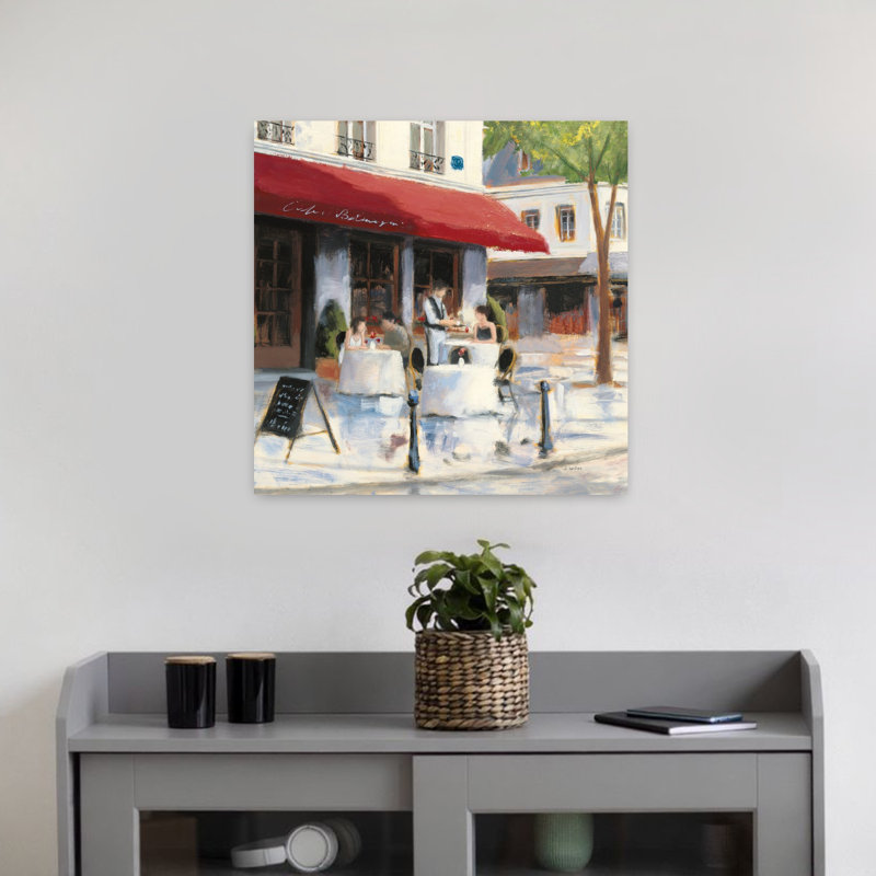 Art contemporain de détente au café I avec café France, H 18 po x l 18 po