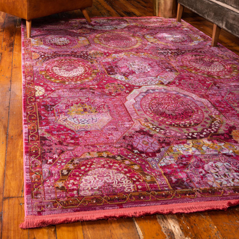 Tapis rose Folmar, Rectangle 10 pi x 14 pi 1 po