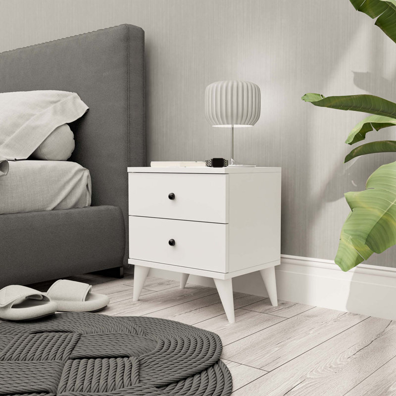 Table de chevet Eck, Blanc