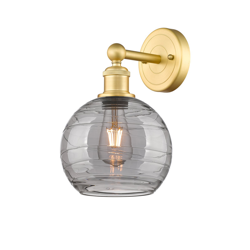Plafonnier semi-encastré 1 lumière 8SM, Or satiné
