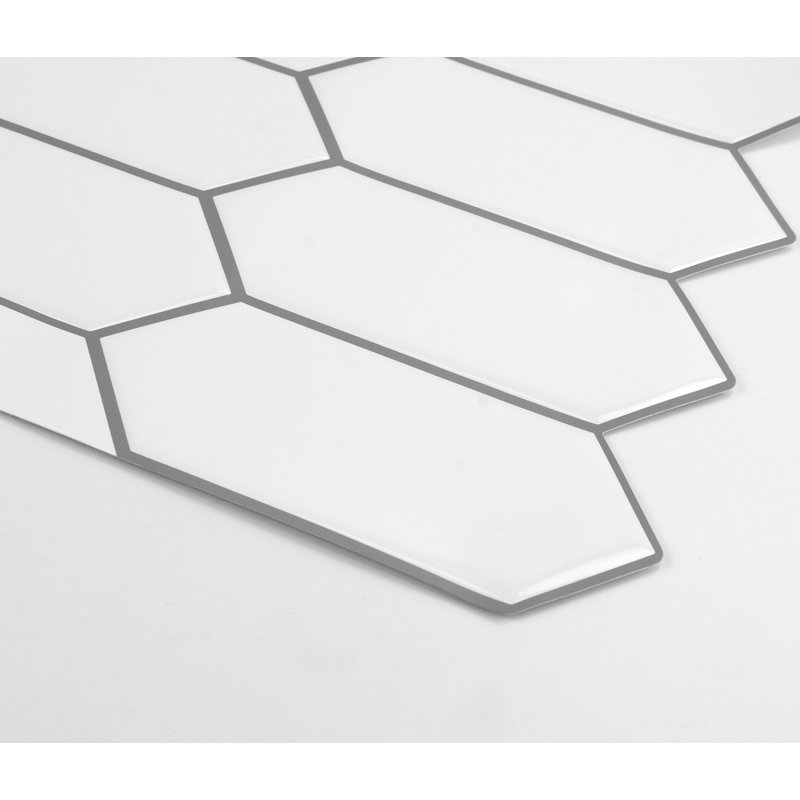 10.5'' W x 10.5'' L Vinyl Peel and Stick Subway Tile