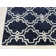 Tapis bleu en laine Radcliffe