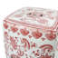 Tabouret carré en céramique à motif floral-450844389