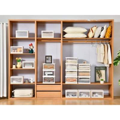 Stackable Storage Bins,Clear Stackable Storage Bins With Lids 3 Pack,Stackable Storage Drawers,Closet Organizers And Storage For Bedroom Living Room
