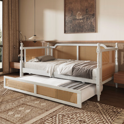 Rattan Daybed with Trundle by Ophelia & Co.