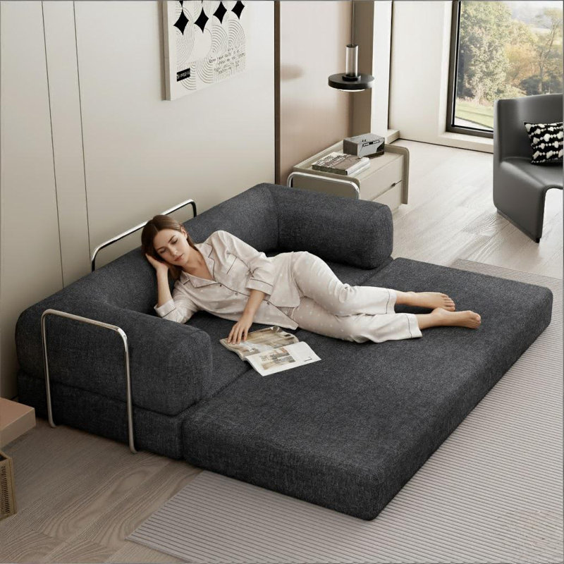 3 Seater Sofa & Chaise, DarkGrey, Chenille