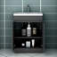 Novisha 500mm Single Bathroom Vanity with Drop In Ceramic Basin-981509854