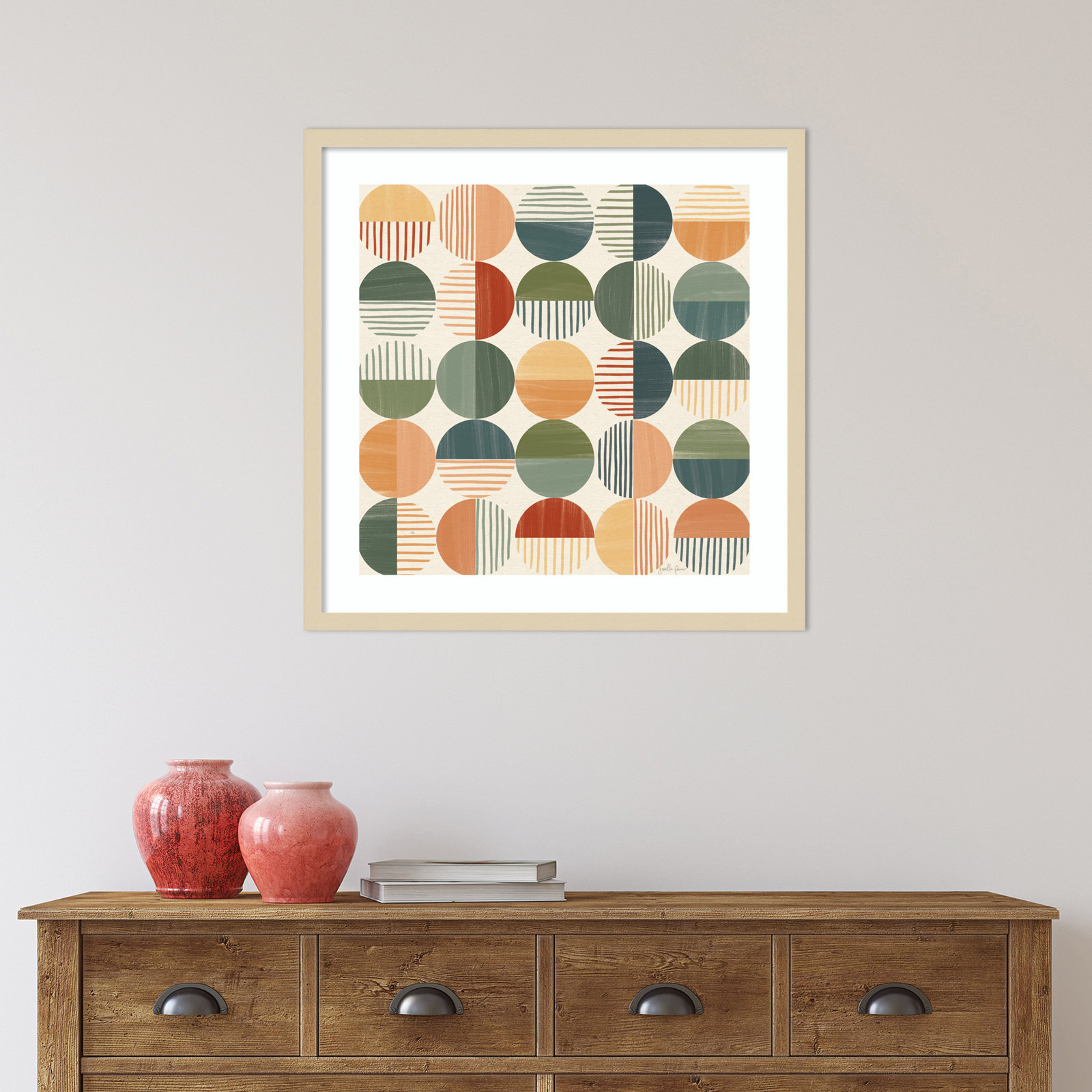 Born To Roam Pattern II, Brown, 25" H x 25" W x 1" D