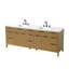 Meuble-lavabo double 84 po en teck miel-119513600