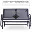 Banc oscillant pour 2 personnes, causeuse double à bascule de patio avec structure en acier thermolaqué pour porche de jardin-376052002