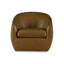 Leather Swivel Barrel Chair
