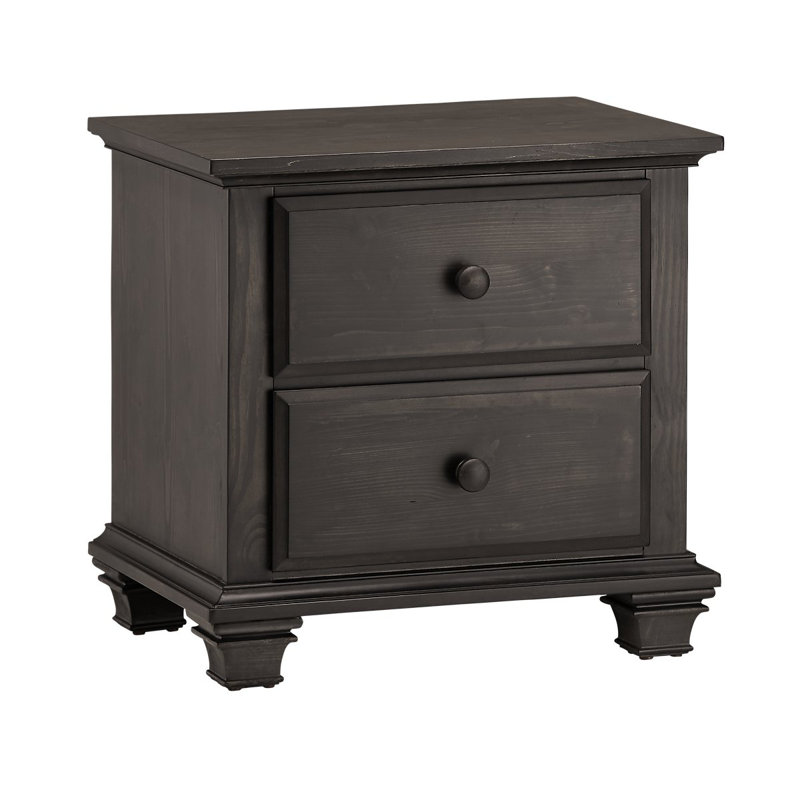 Kenilworth 2 Drawer Nightstand, Black Iron