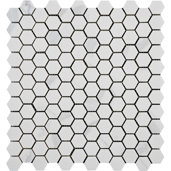 1" x 1" Engineered Stone Honeycomb Mosaic Wall & Floor Tile