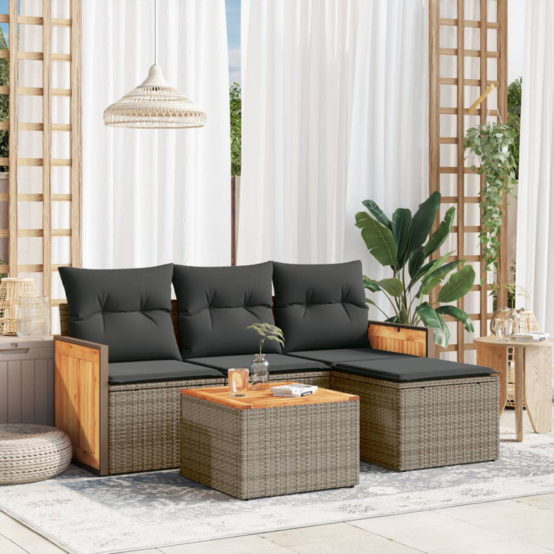  Garden Sofa Set Grey, Dark Grey