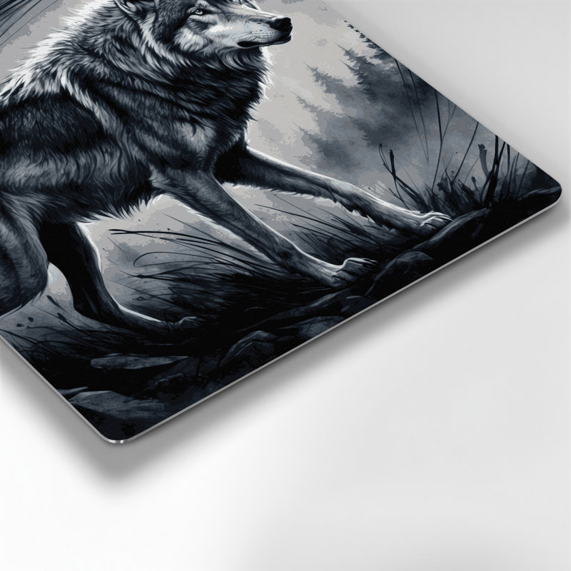 Wildlife Grey Wolf Grey Metal Wall Art, 16'' H x 16'' W