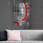 «Red Interrupted I» par Regina Moore, art mural en métal-791835910
