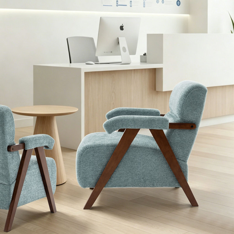 Chaise d'appoint Mid-Century, Vert