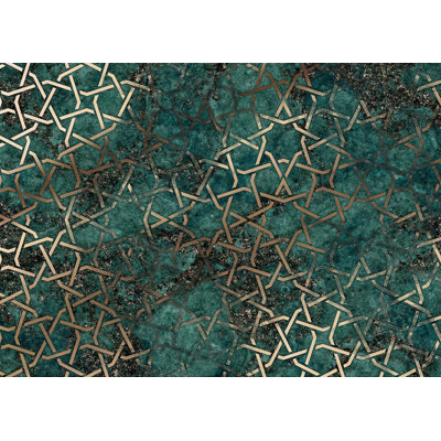 Non-Pasted Geometric Wall Mural