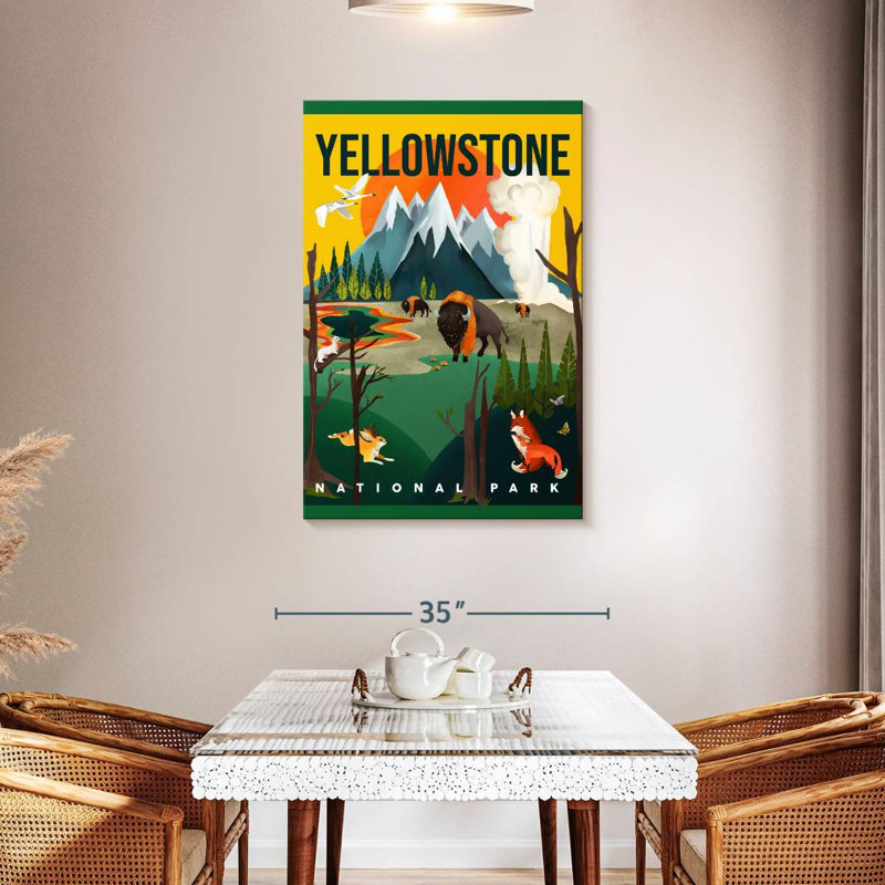 Alvord Yellowstone Park, H 45 po x l 30 po
