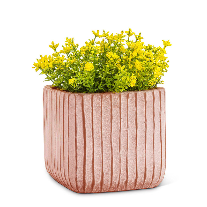 Planter Box, Orange, 5.5" H x 5.5" W x 5.5" D