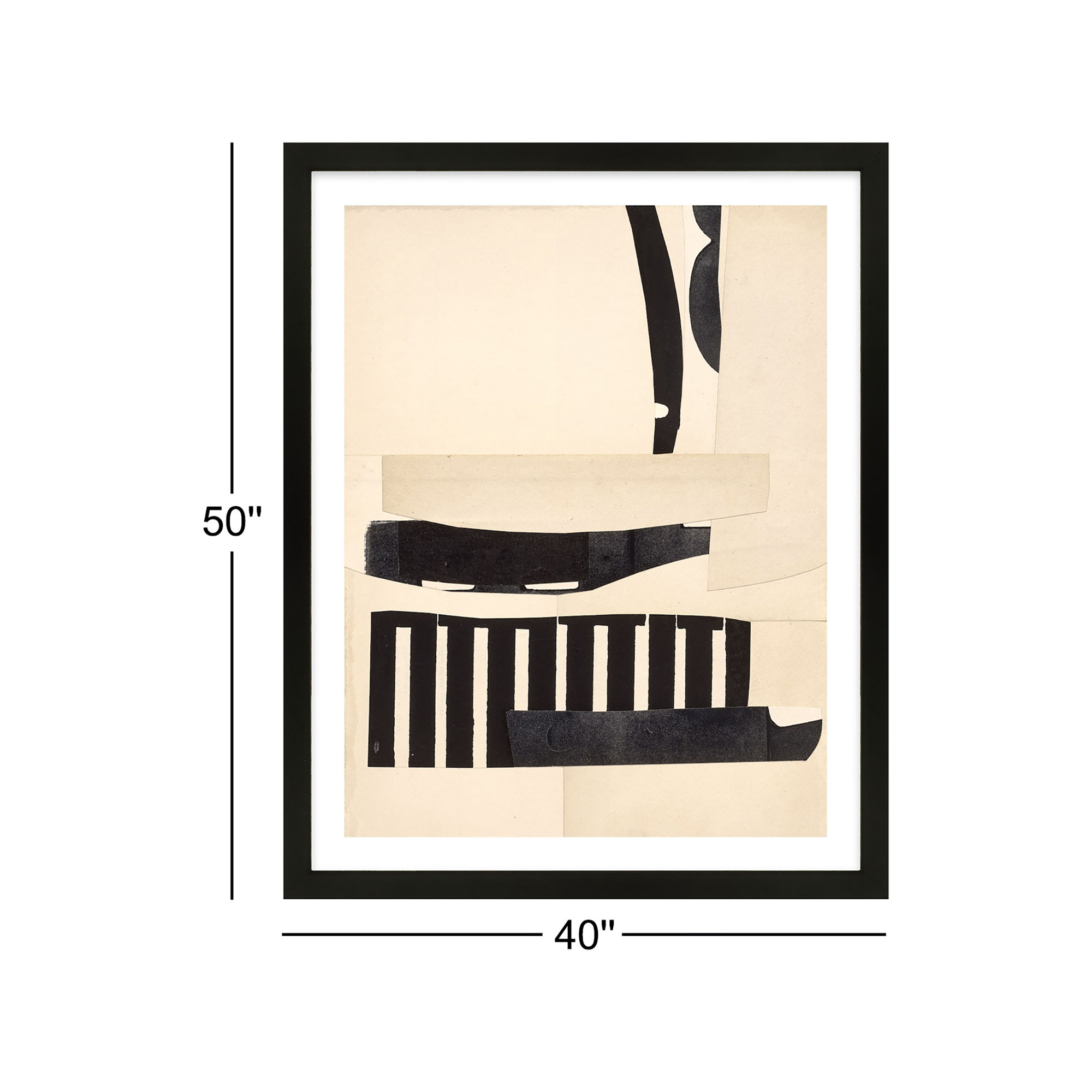Keep Playing by Driftway Studio, Black, 50" H x 40" W x 1.25" D