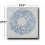 «Blue Feather Circle», art mural sur toile abstraite