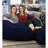 4000 (4 ft.): Teen, Adult Bean Bag Chair, Navy Suede-953251230-972704459
