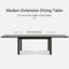 Table de patio moderne avec fonction extensible, en aluminium et métal de 53 à 106 po pour 6 à 8 personnes, table de salle à manger rectangulaire à l'intérieur et à l'extérieur