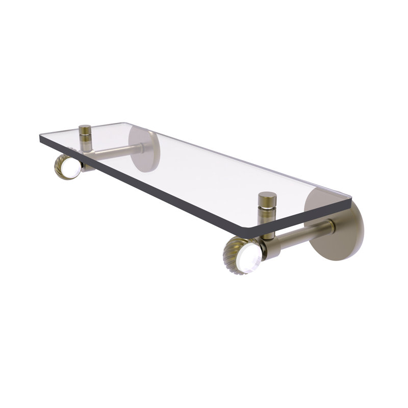 Tablette flottante Clearview, H 3,3 po x l 16 po x P 5,65 po, Antique Brass