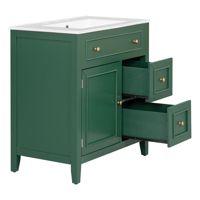 Meuble-lavabo 30 po, Vert