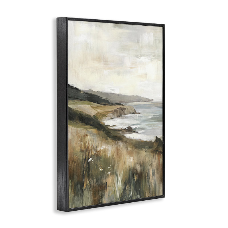 Impression sur giclée encadrée par Northern Coast Cliffside, design par Petal Prints Design, 30 x 20