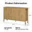 Armoire de rangement moderne à quatre portes de 57,5 pouces avec tablettes réglables et fonctions d'organisation intégrées pour les solutions de rangement de salon et de salle à manger-906361660