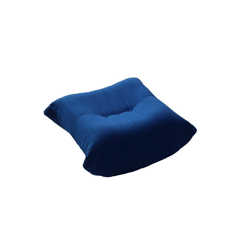 Repose-pieds pouf en tissu Oxfordshire, Bleu