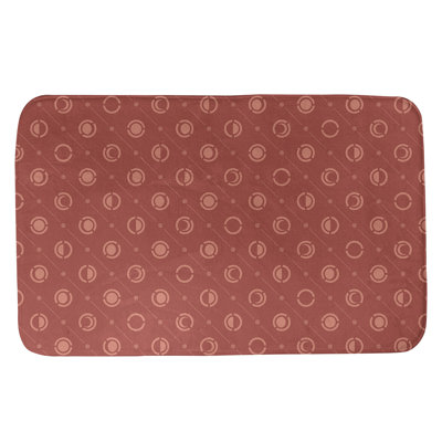 Tapis de bain géométrique antidérapant en microfibre Moon phases