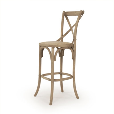 Addre Bar Stool with Solid Wood Frame