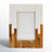 Decorative Acacia Wood Picture Frame for Entryway Display - Two Tone Photo Frame for Bedroom, Living Room, or Side Table - White & Brown-1682709475