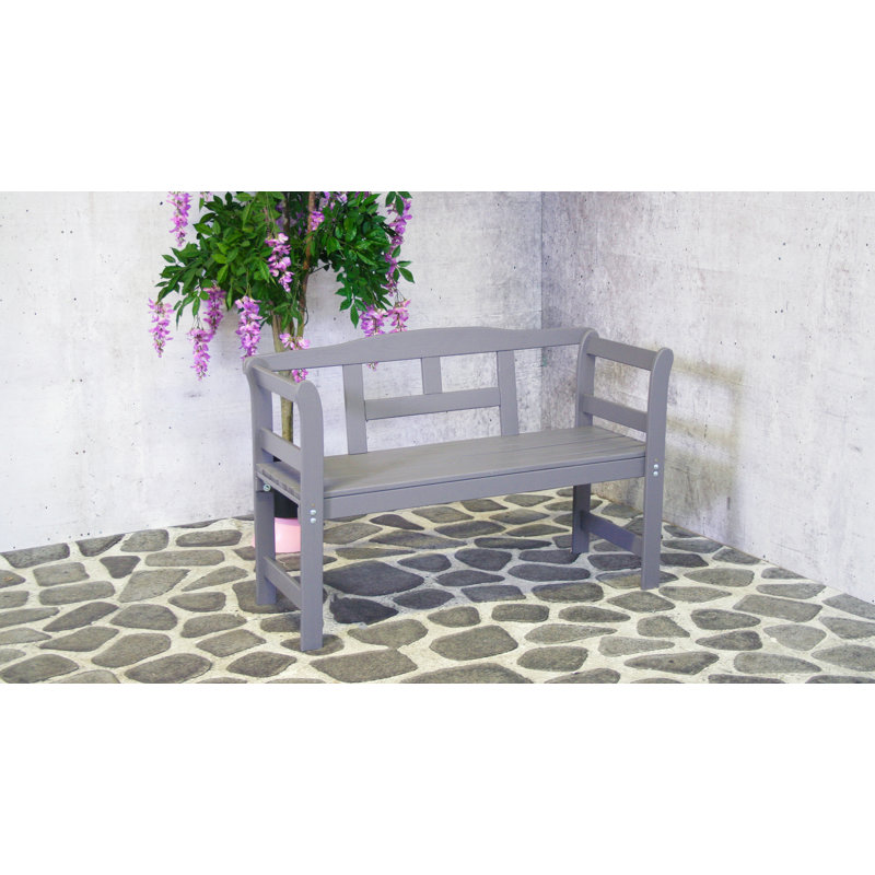 Rockview Wooden Bench, Grey