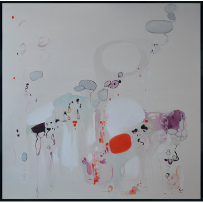 «A New Song I» par Marti Leroux, peinture sur toile à cadre flottant