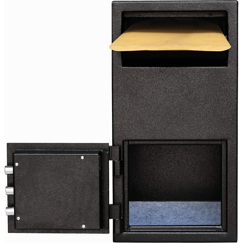 Durable Electronic Safes Large Depository Drop Slot Safe with Keypad Combination with Key Backup