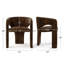 Chaise de bureau rembourrée avec accoudoirs Leopard-130119156