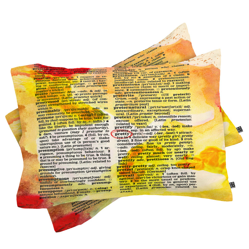 Taie d’oreiller joli dictionary art dictionary, Standard