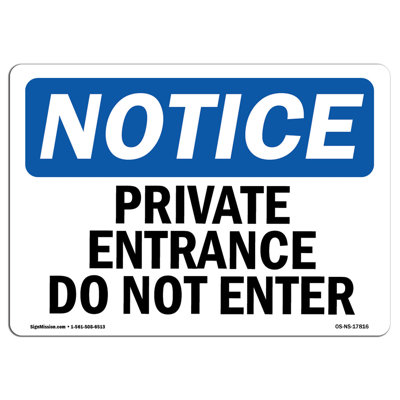 Private Office Do Not Enter Sign