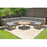 Huntington 12 Piece Teak Sectional Seating Group with Sunbrella Cushions