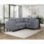 Fauteuil d'appoint modulaire en bois massif et velours côtelé gris-451391129