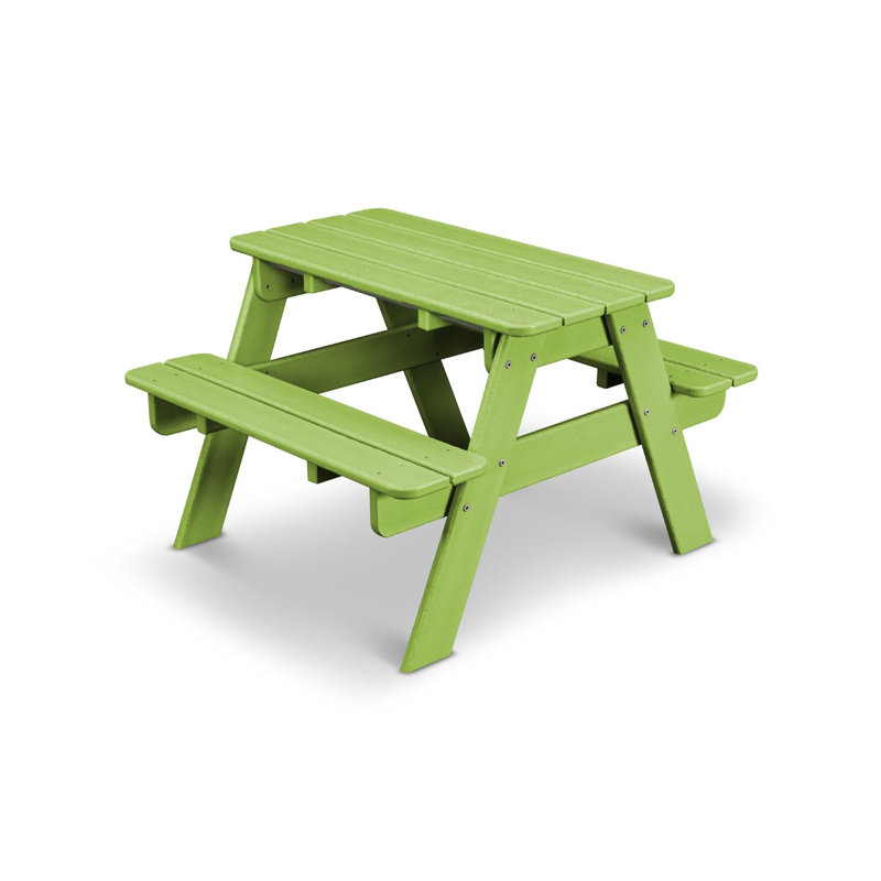 Table de pique-nique d'extérieur pour enfants POLYWOOD, Limette