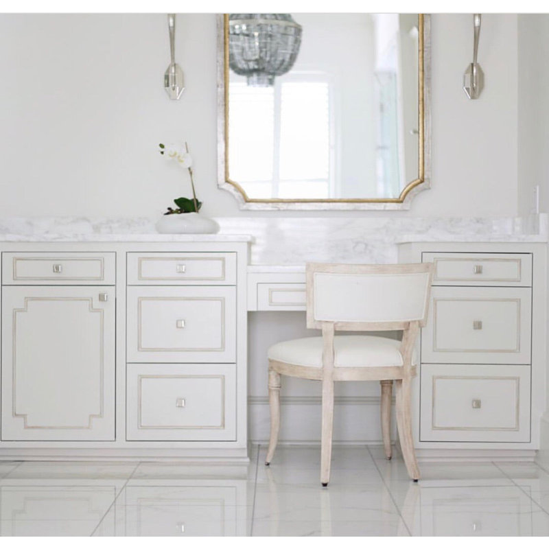 Tulip Rectangle Wall Mirror, Antiqued Silver Leaf/Gold Leaf