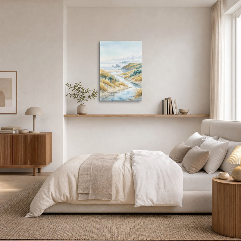 Impression sur toile, "Coastal Stream and Sea Stacks", H 30 po x l 20 po
