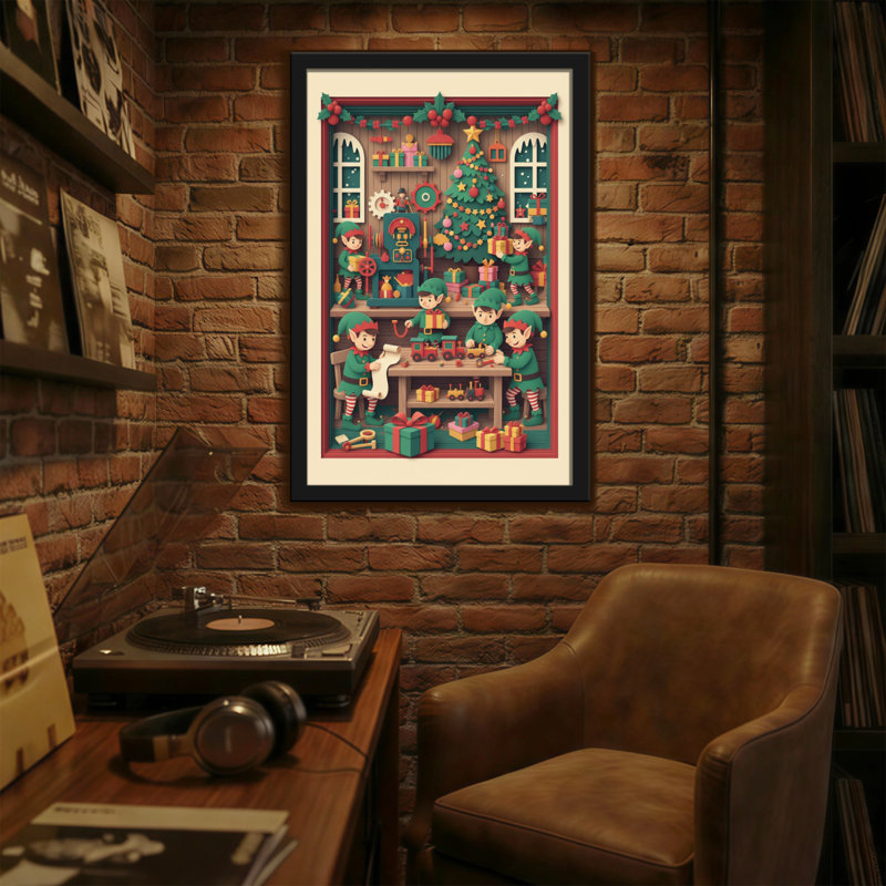 Scène d'atelier de Noël